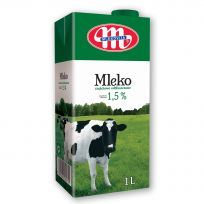 Mleko UHT 1,5% tłuszczu 1 L