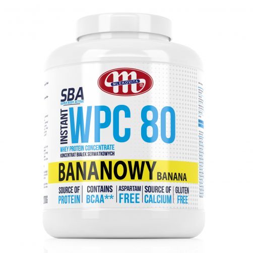 Super Body Active WPC 80 koncentrat białek serwatkowych instant bananowy