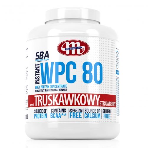 Super Body Active WPC 80 koncentrat białek serwatkowych instant truskawkowy