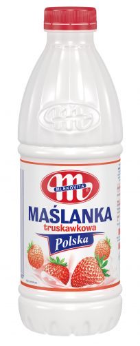 Maślanka Polska truskawkowa 1 kg