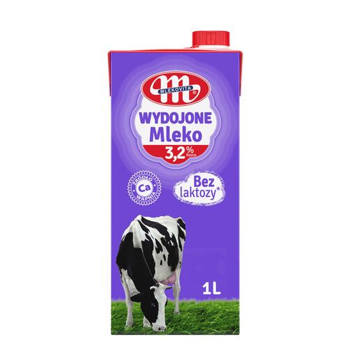 Wydojone mleko UHT bez laktozy 3,2%