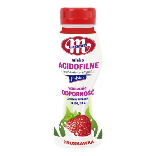 Mleko acidofilne truskawkowe 250 g