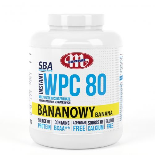 Super Body Active WPC 80 koncentrat białek serwatkowych instant bananowy 2270 g